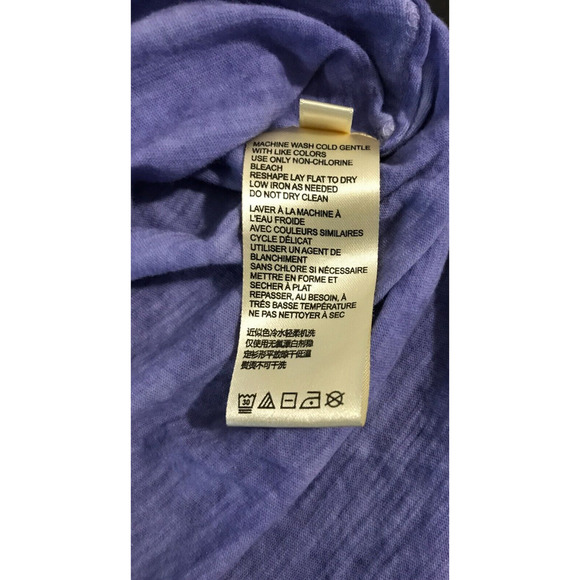 Anthropologie Maeve Arista V-Neck Purple Short-Sleeve T-Shirt - Size Extra Small - Picture 9 of 10